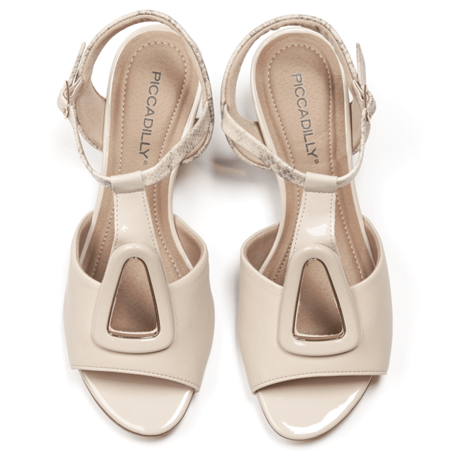 sandalia piccadilly vainilla animal print soft step 542108-4