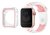 Pulseira Furos + Case Branco Rosa Compatível Apple Watch