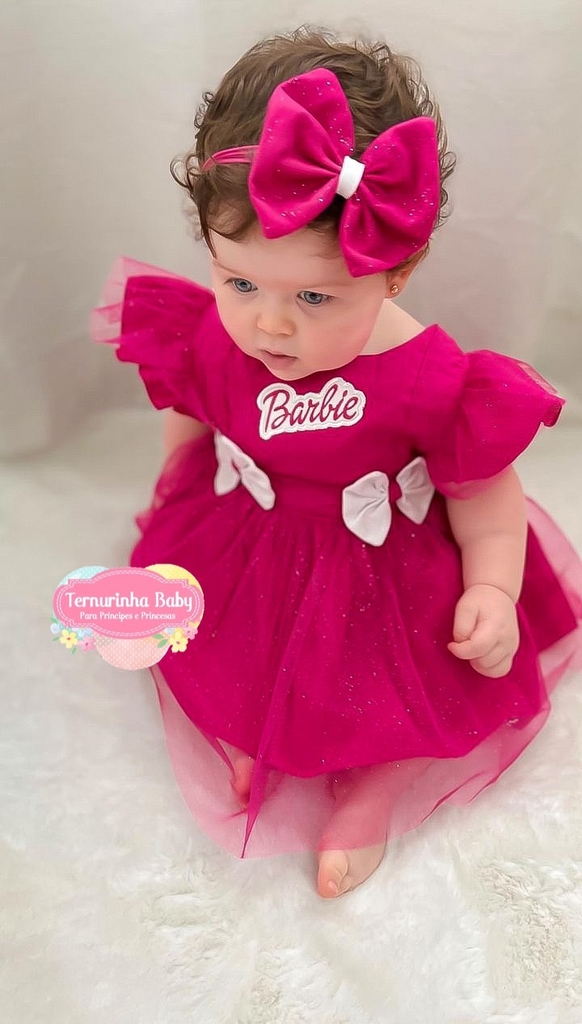 Vestido Barbie Luxo( nao acompanha laço)