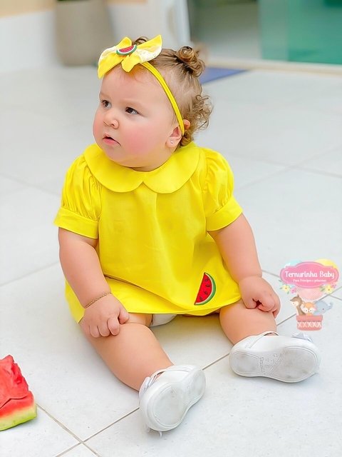 Fantasia Moana Baby Roupa Bebê Festa Infantil + Colar + Flor