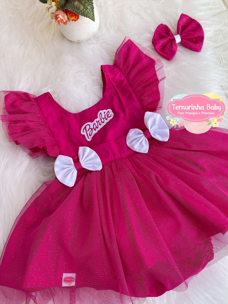 Romper barbie luxuosa - Cheirinho de Sucesso Moda Infantil