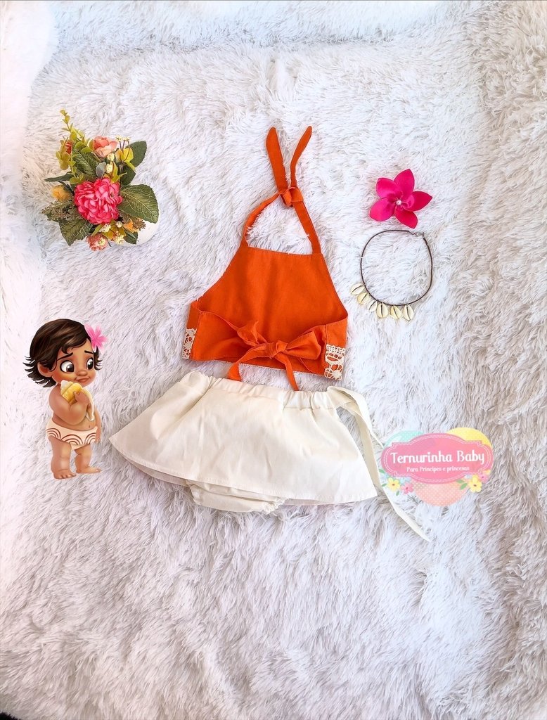 roupa da moana baby fantasia moana bebê moana infantil luxo