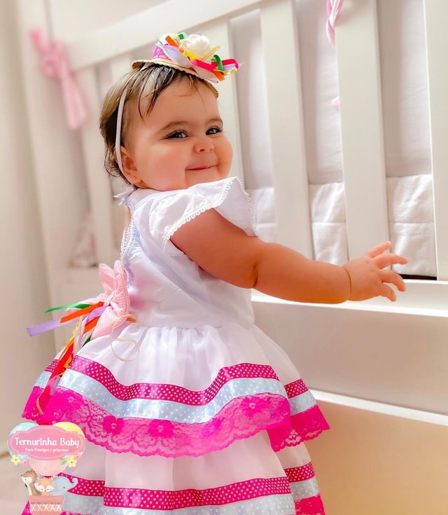 Vestido Noivinha Caipira Infantil - Ternurinha Baby
