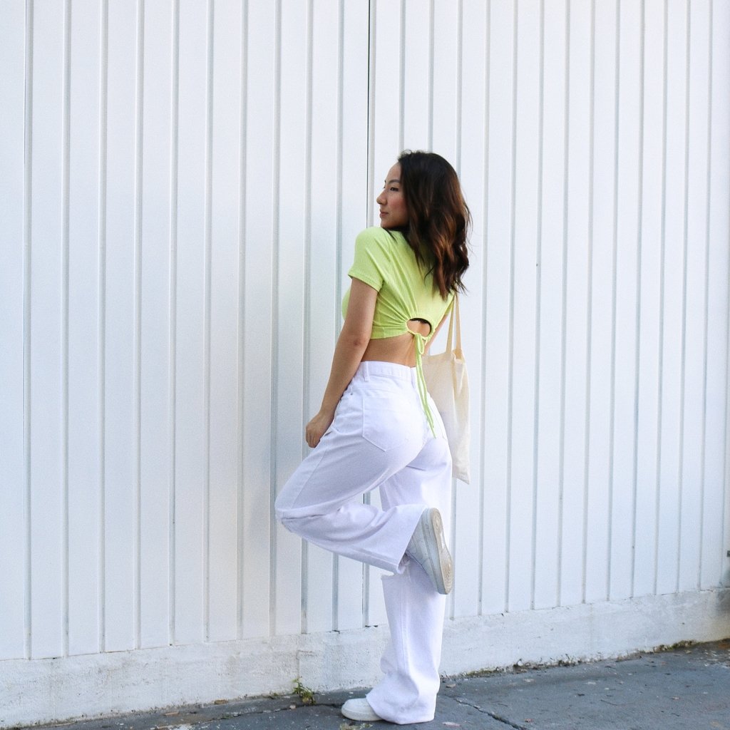 Wide Leg Jeans Branca - Comprar em MAUM