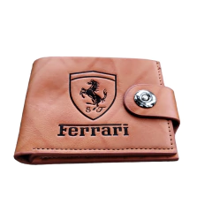 bota fertilizante eterno Billetera Cuero Genuino Ferrari Marron Premium
