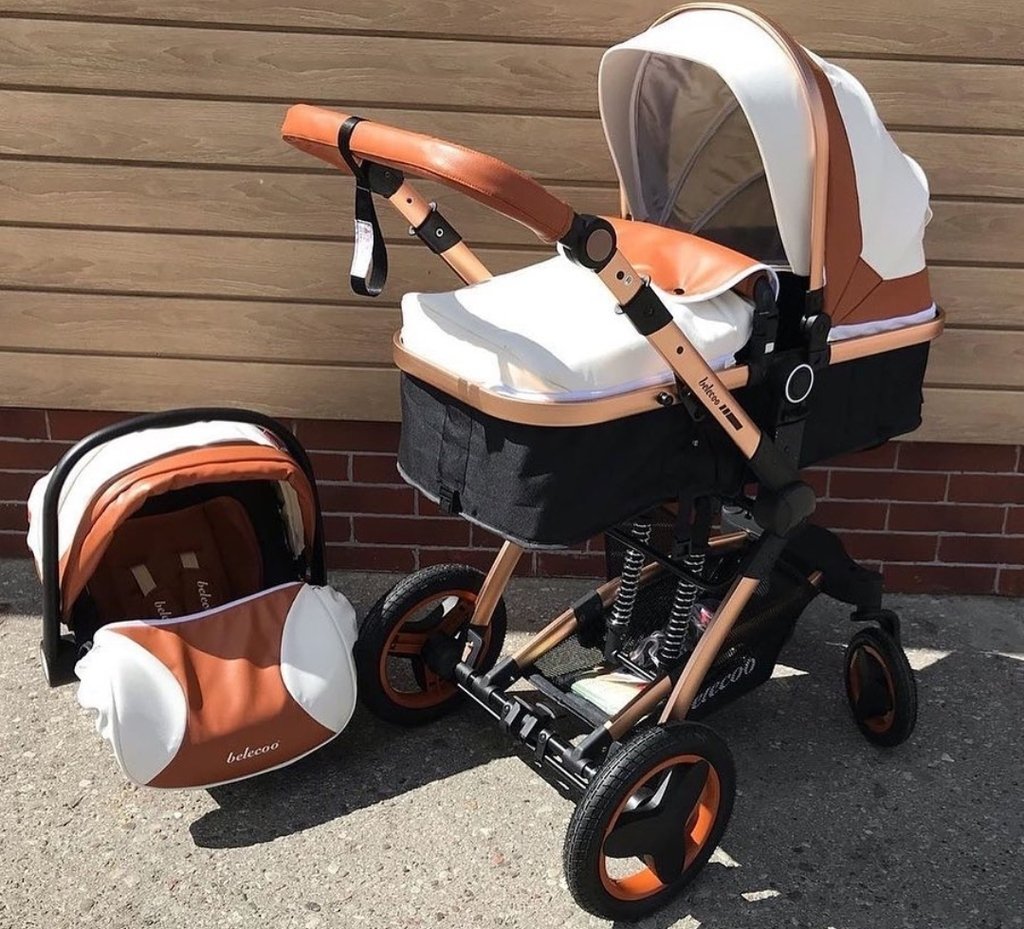 Belecoo Childhood 3 em 1 - Moisés, carrinho e bebê conforto