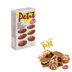 Petit Pan Chocolate Coberto Com Confeitos Coloridos 50g - comprar online
