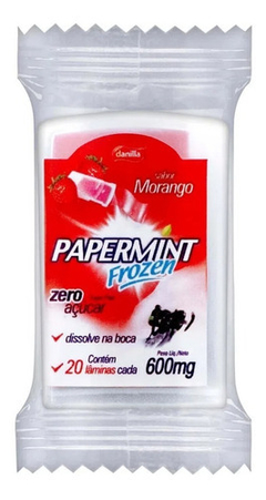 Lâmina Bucal Refrescantes Zero Açúcar Papermint Morango