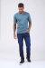 Remera escote en V con lycra verde - Bravo Jeans