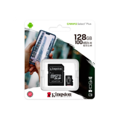 MicroSD KINGSTON 128GB c/Adap Clase 10 UHS-I (U1) 100MB/s Canvas Plus