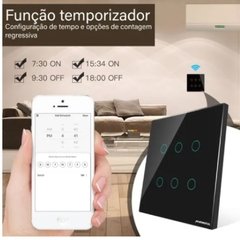 Interruptor Touch Wi-Fi 06 Botões 4x4 Preto Google Home e Alexa - Nova Digital - comprar online