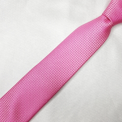 Gravata Semi-Slim Jacquard Rosa Escuro Trabalhada - comprar online