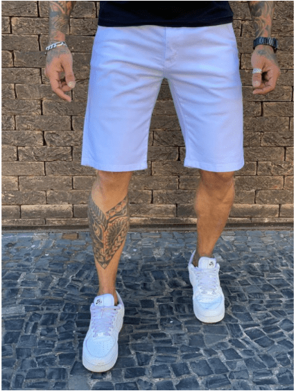 Bermuda Masculina Jeans Branca - Comprar em LUKAHE