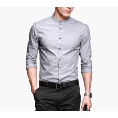 Camisa Masculina Com Colarinho Chinês - loja online