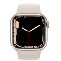 Apple Watch Series 7 (GPS, 41mm) - Caja de aluminio color blanco estelar - Correa deportiva blanco estelar - comprar online