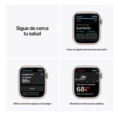 Apple Watch Series 7 (GPS, 41mm) - Caja de aluminio color blanco estelar - Correa deportiva blanco estelar - Punto Digital
