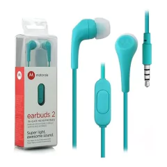 Auriculares Motorola ® Earbuds 2 In-Ear 3.5mm Micrófono Originales turquesa en Punto Digital
