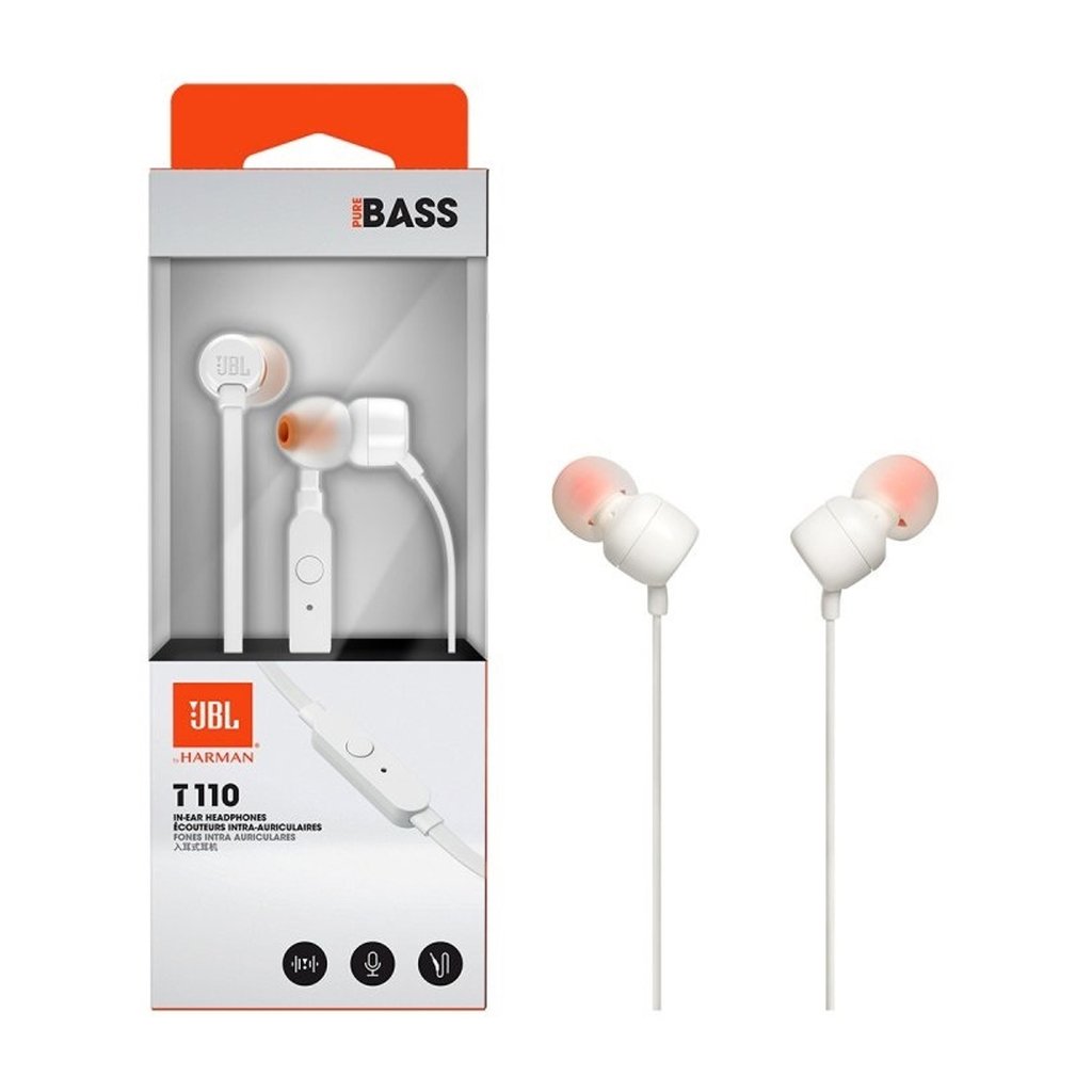 Auriculares JBL T110 Pure Bass Sound 3.5mm con Micrófono