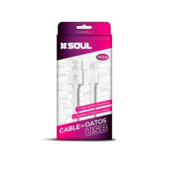 Cable Soul Soft 2 Metros CARGA RAPIDA Lightning / Tipo-C / Micro Usb - tienda online