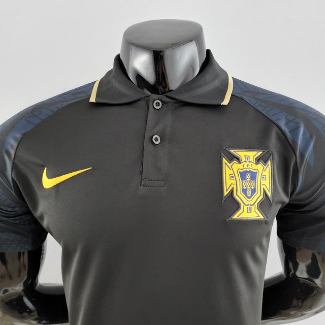 Camisa Polo Portugal 2022/2023 Preta Nike Masculina