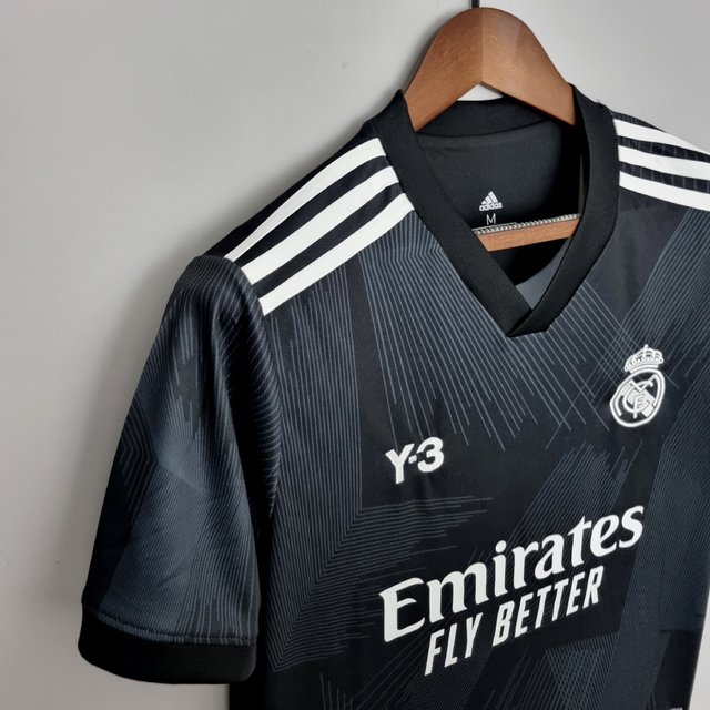 Camisa Real Madrid IV 2022/2023 Especial Y-3 Preta Torcedor Adidas Mas
