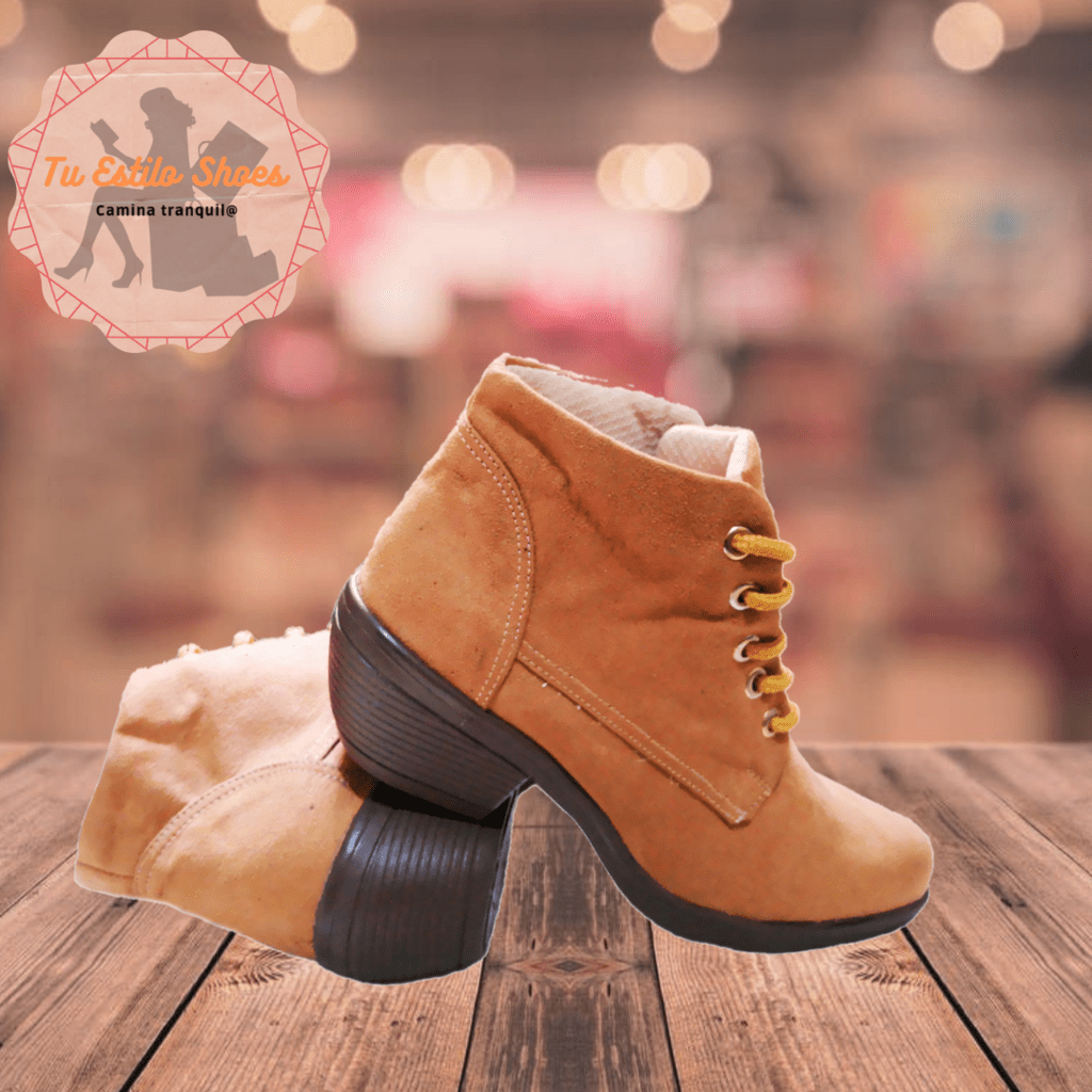 Botines en color miel | Botines tacón en Bogotá