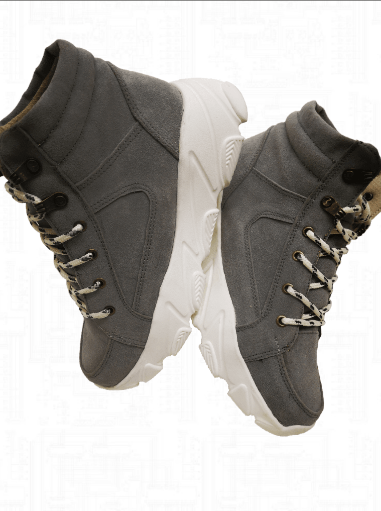 Tenis casuales | Tenis para mujer tipo bota grises