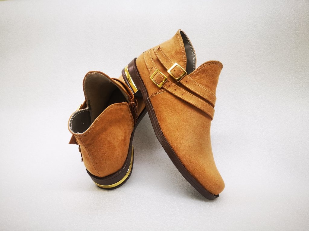 Botines sin tacon | Botines planos en color miel para mujer