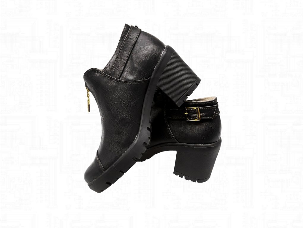 Botines negros | Botines de moda con tacon para mujer