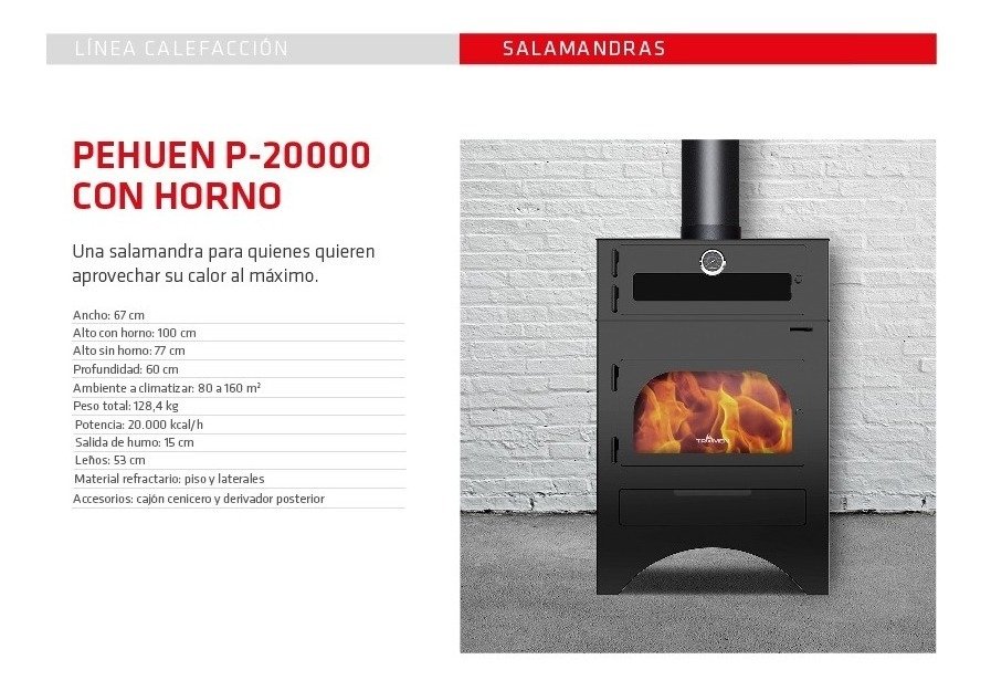 Estufa A Leña Tromen P-20000 Cal. Sin Horno