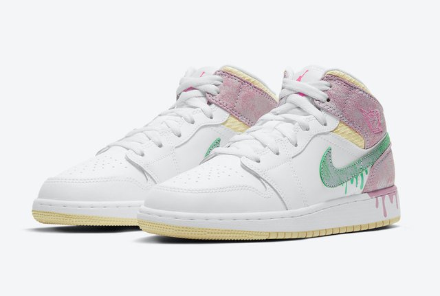 tênis air jordan 1 mid se gs ice cream