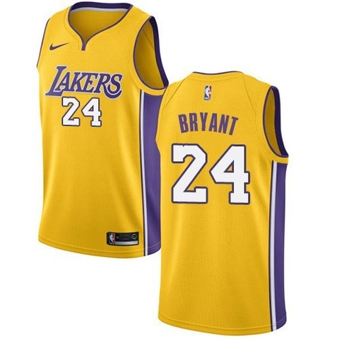 Regata NBA Nike Swingman - Los Angeles Lakers Amarela - Bryant #24