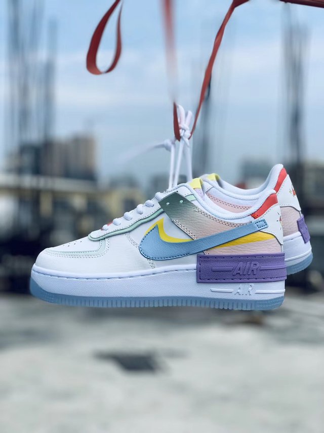 tênis nike air force 1 shadow white hydrogen blue purple