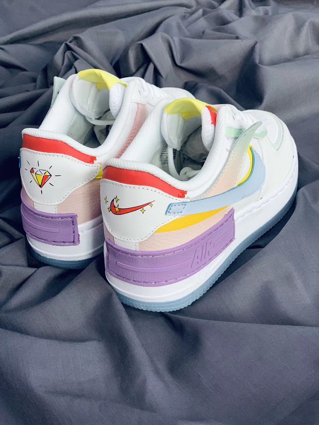 tênis nike air force 1 shadow white hydrogen blue purple