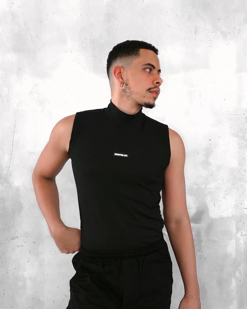 camiseta regata gola alta masculina