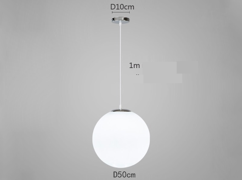 Luminária Pendente Minimalista Globo Branco
