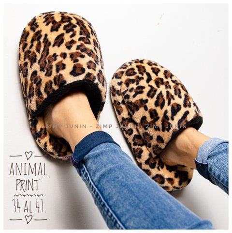 PANTUFLA ANIMAL PRINT - Zapatillas Importadas Junin