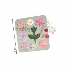 Molde de Silicona N°014: Flores Varias - comprar online