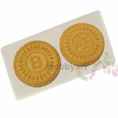 Molde de Silicona N°256: Galletita Merengada x 2