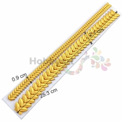Molde de Silicona para Guardas N°G024: Borde tipo espiga con Hojitas - comprar online