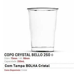 COPO BOLHA CRYSTAL BELLO 250ML - 20 Unidades