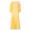 Vestido Midi Ombro a Ombro Vazado Amarelo Alphorria - Moça Bonita Boutique | Encontre as melhores marcas do país!
