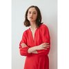 Vestido Midi Moletom Faixa Vermelho Hibisco Lucidez na internet