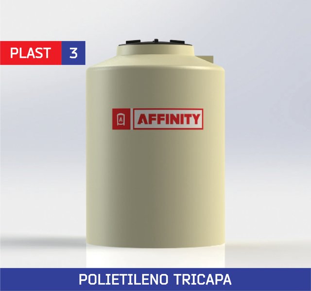 Tanque de Agua 500 L Bajo Plastico Tricapa AFFINITY