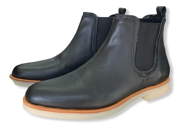 Botas Cuero Hombre Botitas Braford Elastizadas Negro Chelsea