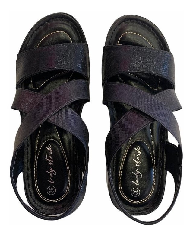 Sandalia Mujer Lady Stork Cynthia Camara De Aire Negro