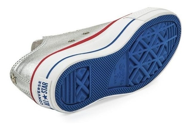Zapatillas Converse All Star Plataforma Plateadas Platform