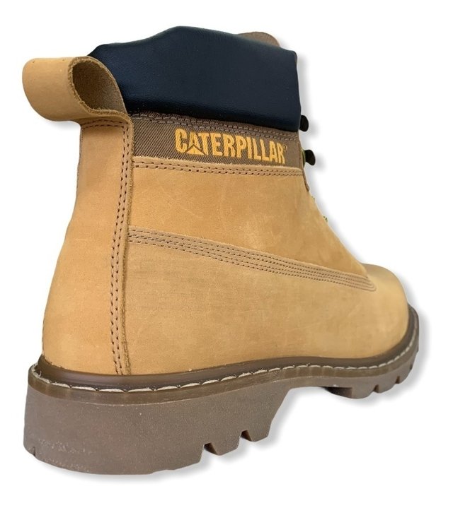 Borcego Caterpillar Mercury Para Hombre De Cuero Amarillo