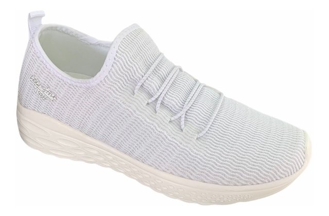 Zapatillas Lady Stork Clara Sin Cordones Muy Livianas Blanco