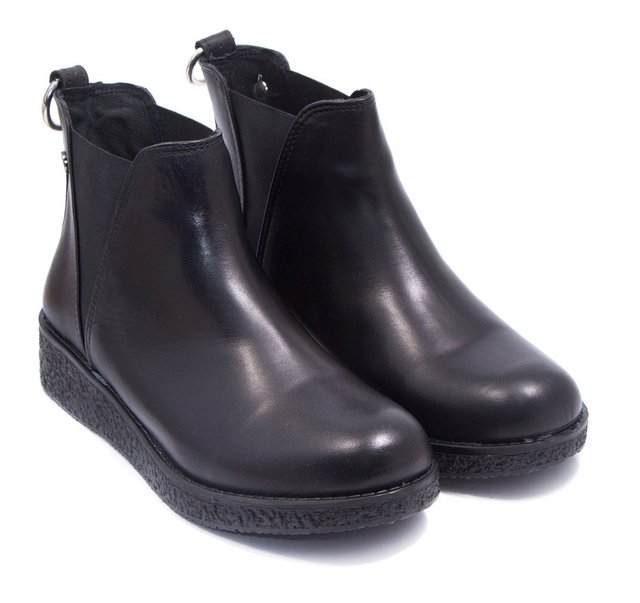 Botas De Mujer Botineta Elastizada De Cuero Citadina Kumiko